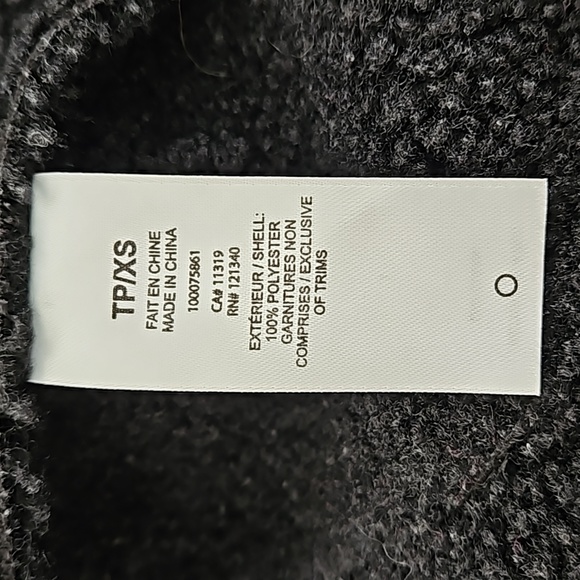 Dynamite Cropped Shearling Peacoat in Black, Size XS - Picture 6 of 10